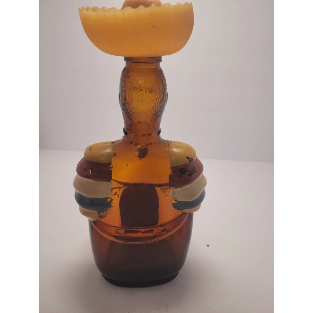 Vintage Old Oak Rum Limbo Drummer Glass Decanter Bottle Trinidad Angostura 757ml